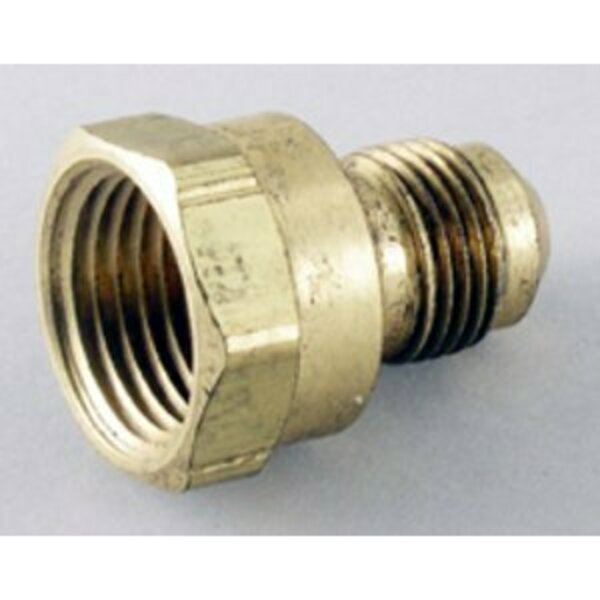 Ldr Industries LDR 508-46-8-6 Pipe Adapter, 1/2 x 3/8 in, Male Flare x FPT, Brass 180409393